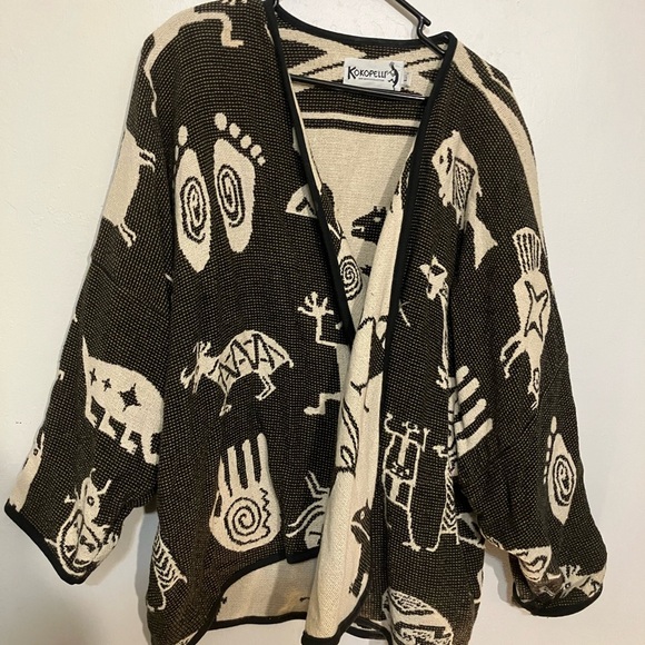 Kokopelli New Mexico Collection 100% cotton made in USA woven shawl wrap Large - Picture 1 of 8
